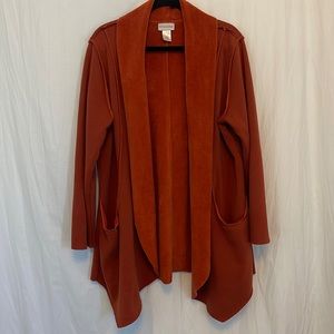 Soft Surroundings - Burnt Orange - Open Front Cardigan